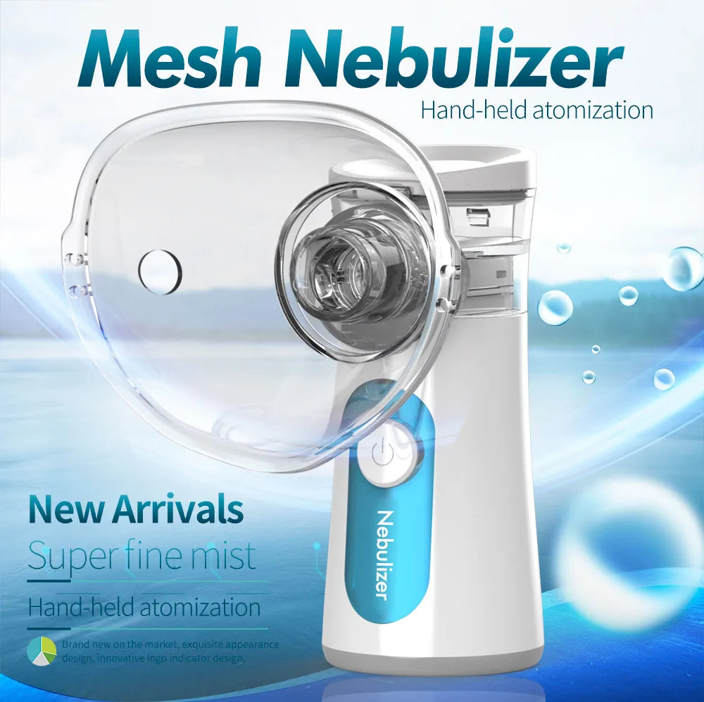 Portable Ultrasonic Nebulizer Handheld Inhaler Respirator Humidifier Kit