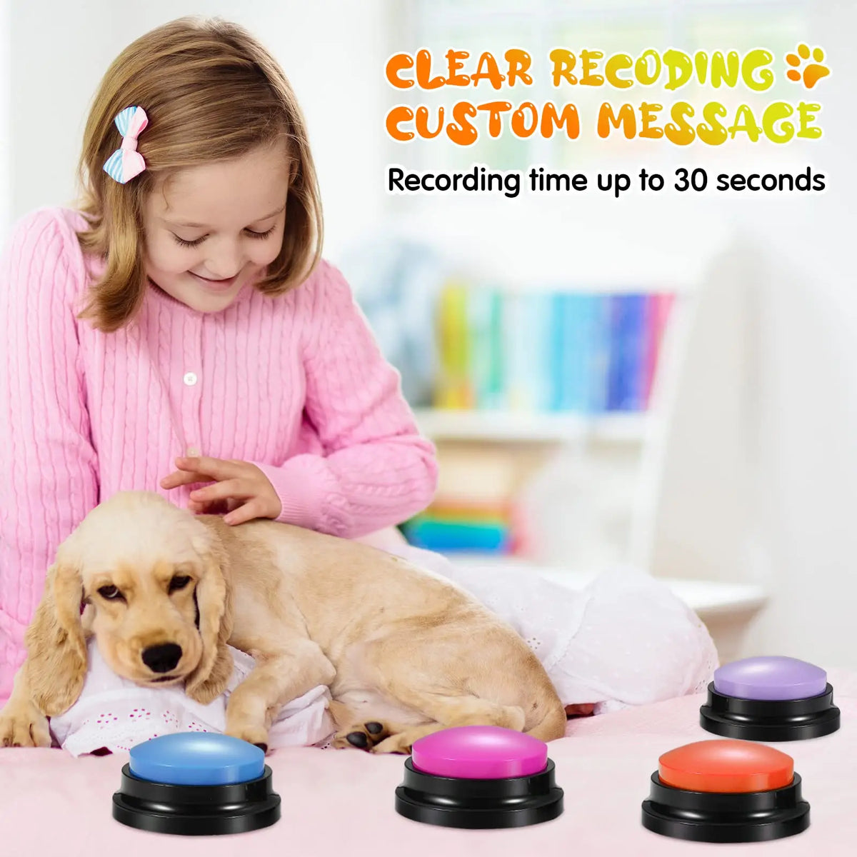 Voice Recording Button Pet Toys Dog Buttons for Communication
