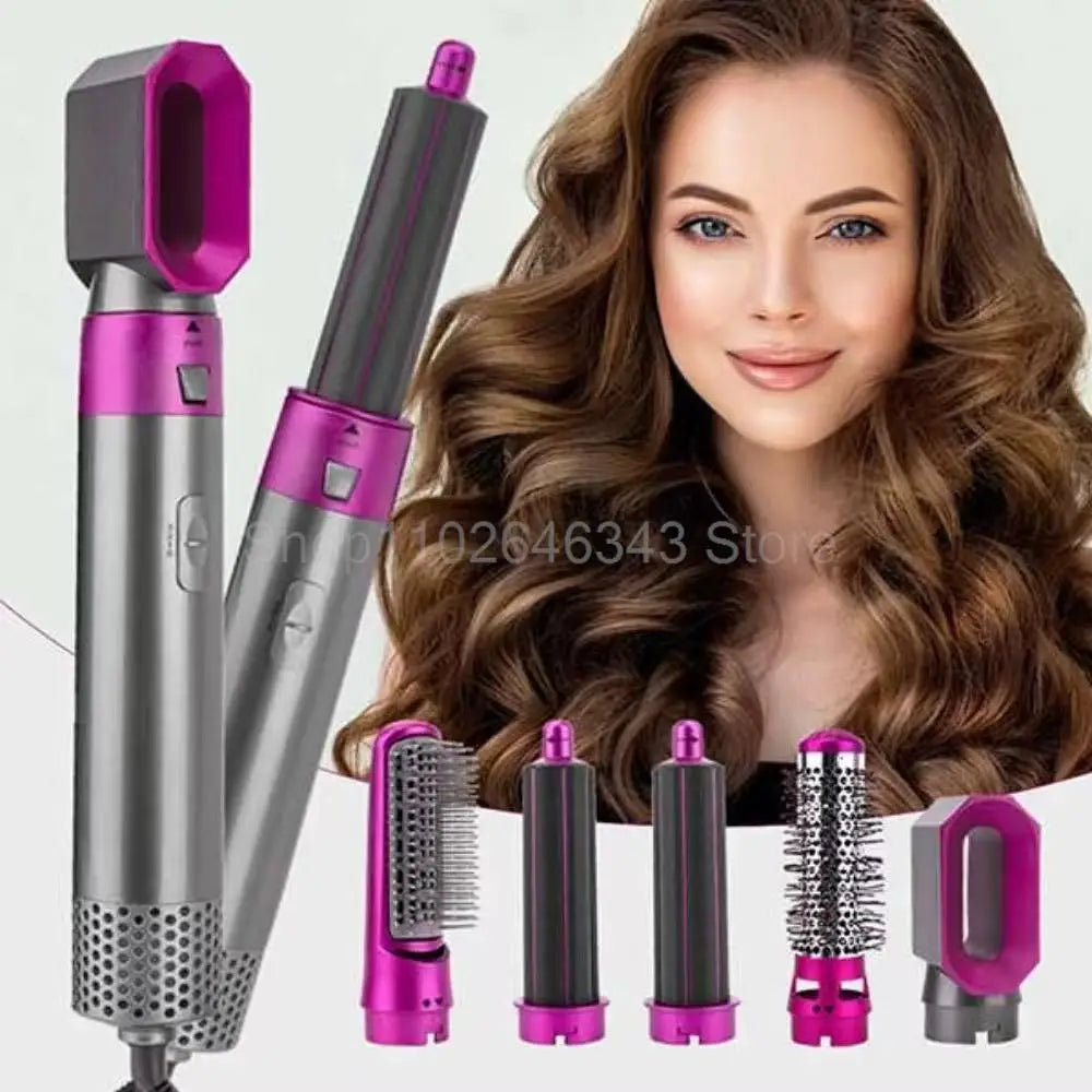 5 in 1 Hair Dryer Air Hot Comb Set Wrap Professional Curling Iron Hair Straightener