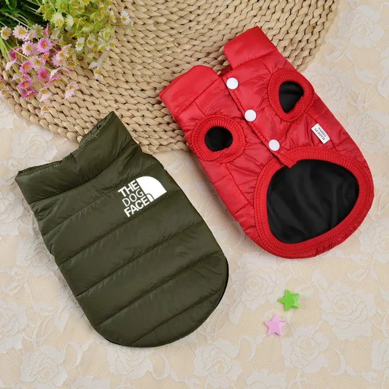 Double Sided Dog Coat Winter Warm Clothes For Small Medium Dogs