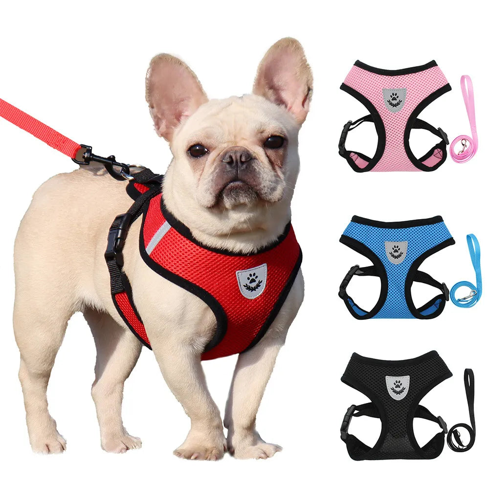 Dog Mesh Style Chest Harnesses Braces Puppy Breathable