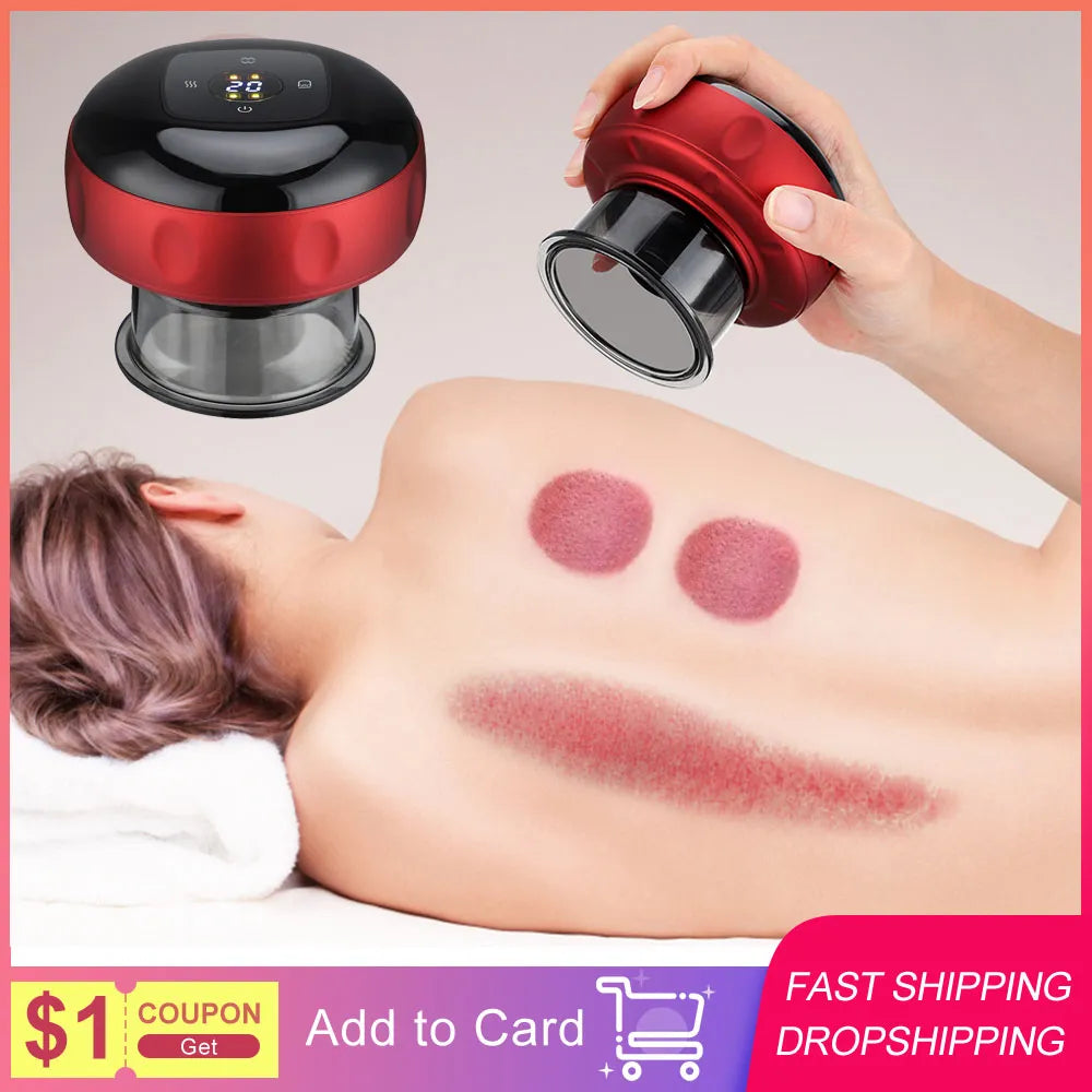 Vacuum Cupping Massage Device Electric Heating Scraping Suction Cups